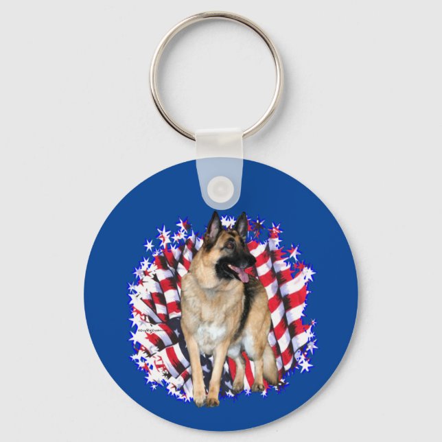 Chaveiro German shepherd Patriot (Frente)