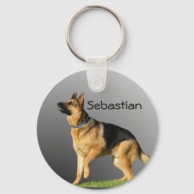 Chaveiro German shepherd Personalizado (Frente)
