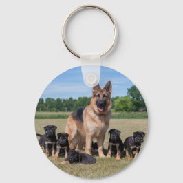 Chaveiro German shepherd personalizável com uppies adaptáve