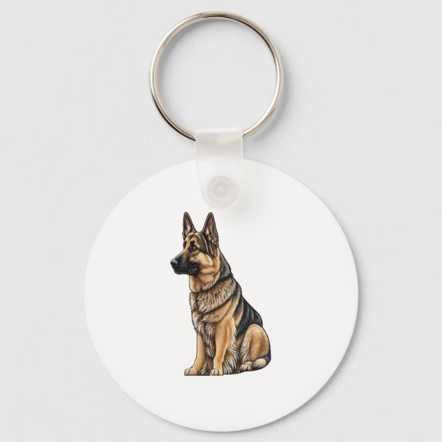 Chaveiro German shepherd Sentado (Frente)