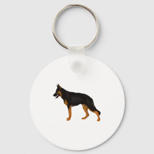 Chaveiro German shepherd Vermelho Preto