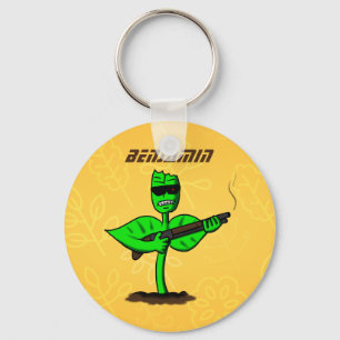 Chaveiro Germinador cyborg planta desenhos engraçados