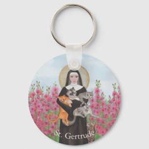Chaveiro Gertrude de Ruas personalizadas Patron of Cats Wat