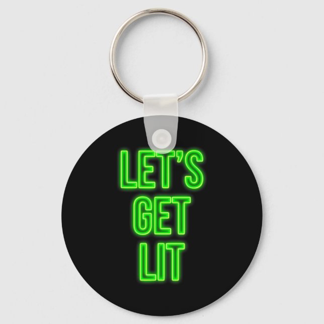 Chaveiro Get Lit Christmas Neon Vintage Retro Outfit  (Frente)