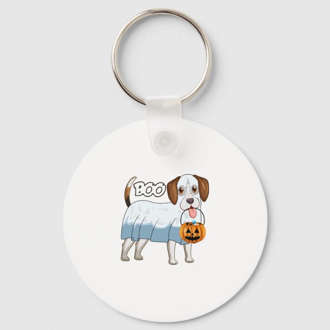 Chaveiro Ghost Beagle Halloween Dog (Frente)