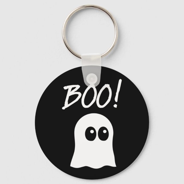 Chaveiro Ghost Boo, design de fantasma fofo (Frente)