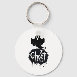 Chaveiro Ghost – Dark Horror Dripping Text Art