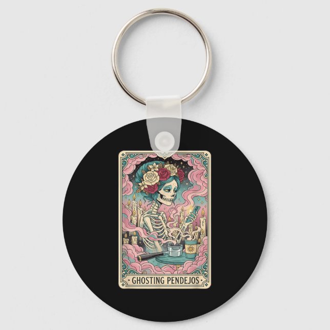 Chaveiro Ghost Pendejos Funny Día De Los Muertos Tarot C (Frente)