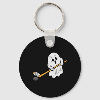 Chaveiro Ghost Playing Ice Hockey Halloween Costume Sports 