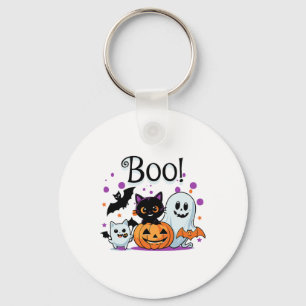 Chaveiro Ghost Pumpkin Cat E O Gráfico W Do Halloween