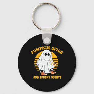 Chaveiro Ghost Pumpkin Spice Latey Fall Vibe Halloween Spoo