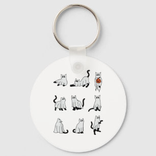 Chaveiro Ghost Spooky Bonito Halloween para Homens Mulheres