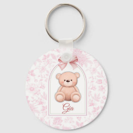 Chaveiro Gia | Design de Enfermeiro de Urso Rosa Personaliz
