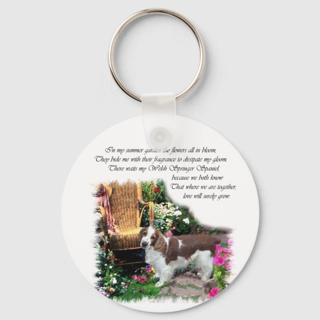 Chaveiro Gifes de Arte do Welsh Springer Spaniel (Frente)