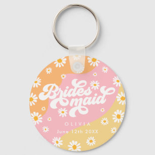Chaveiro Gift de Bridesmaid Personalizada do Retro Boho Dai