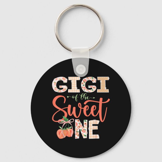 Chaveiro Gigi da Doce Pêssego de 1º Aniversário (Frente)