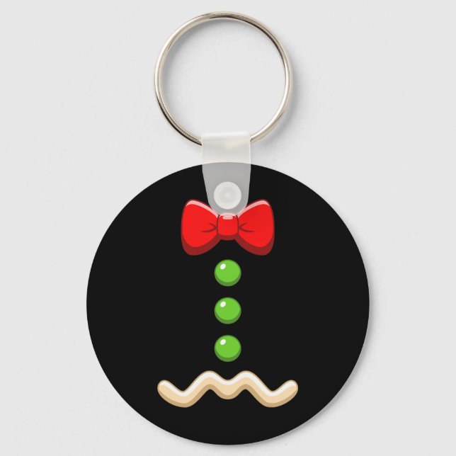 Chaveiro Gingerbird Man Costume Natal Cookie (Frente)