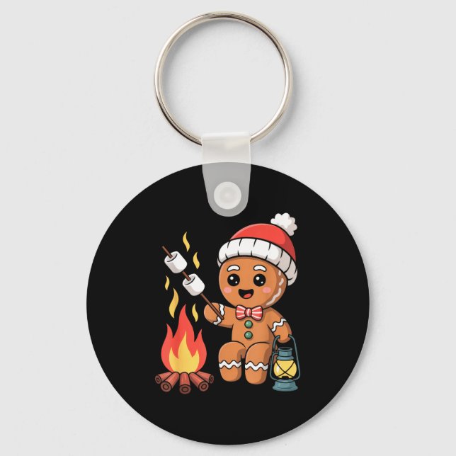 Chaveiro Gingerbread Marshmallow Roaster Camng Christmas  (Frente)