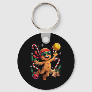 Chaveiro Gingerpão jogando voleibol no Natal