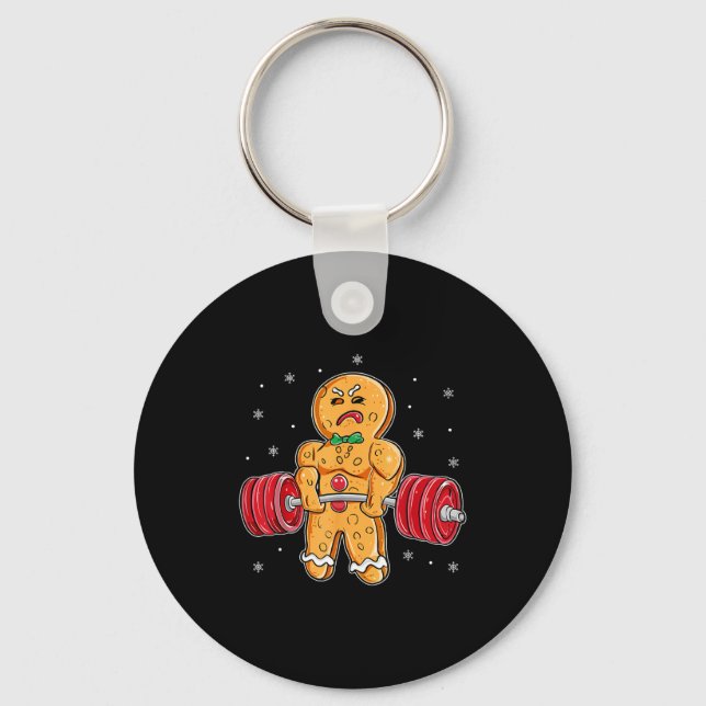 Chaveiro Gingershred Funny Gingerbread Man Gym Bodybuilding (Frente)