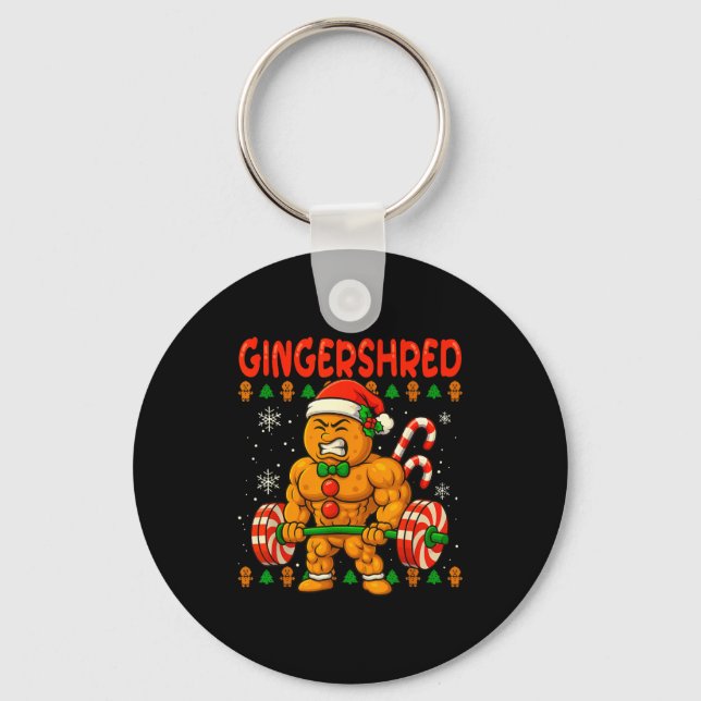 Chaveiro Gingershred Gingerbread Christmas Workout Gym Ging (Frente)