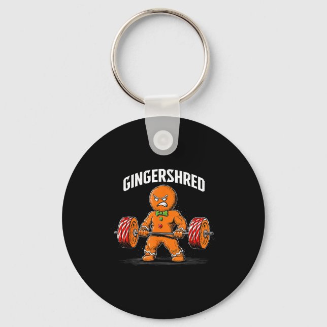 Chaveiro Gingershred Gingerbread Christmas Workout Gym Ging (Frente)