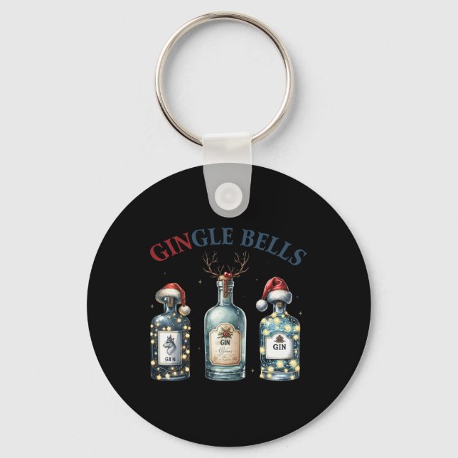 Chaveiro Gingle Bells Funny Gin Gin Bells Christmas Tree Me (Frente)