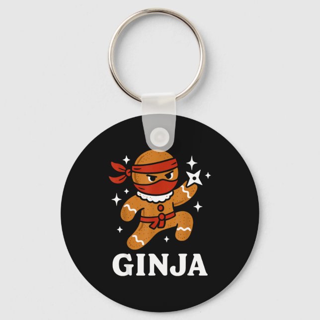 Chaveiro Ginjas Gingerbread Ninja Funny Christmas Cookie Bo (Frente)