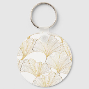 Chaveiro Ginkgo Dourado: Esquema de Folha Luxuosa