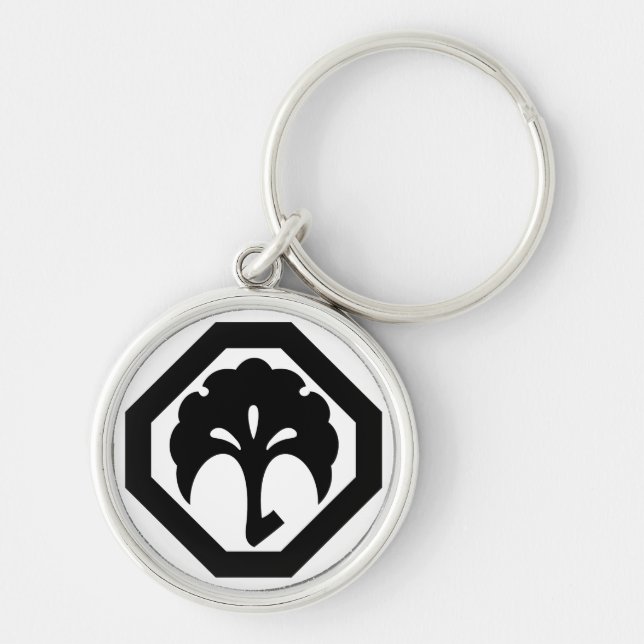 Chaveiro Ginkgo no canto cortado (Frente)