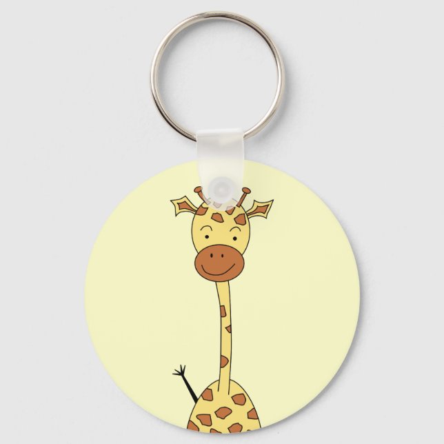 Chaveiro Girafa Bonita Alta. Cartoon Animal. (Frente)
