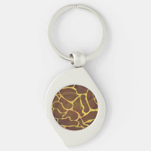 Chaveiro Girafa Brown e Impressão amarelo