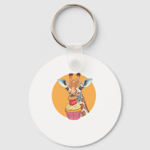 Chaveiro Girafa com Cupcake