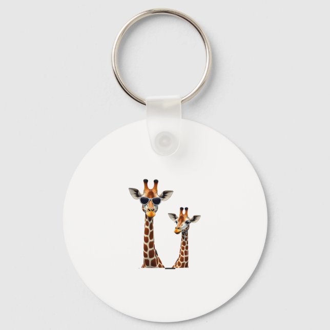 Chaveiro Girafa com Óculos de Sol Safari da Selva Animal Gi (Frente)