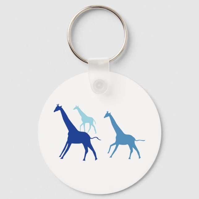 Chaveiro Girafa em Execução (Azul) (Frente)