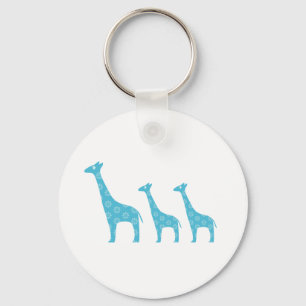 Chaveiro Girafas em pé (azul)