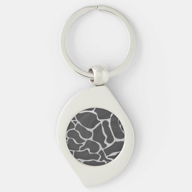 Chaveiro Giraffe Black and Light Cinza (Frente)
