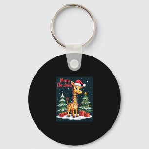 Chaveiro Giraffe Feliz Papais noeis de Luz de Árvore de Nat