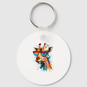 Chaveiro Giraffe Vintage Óculos de sol Funny African Animal