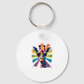 Chaveiro Giraffe Vintage Sunglasses Funny African Animal Lo