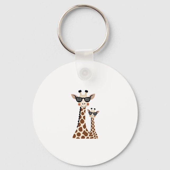 Chaveiro Giraffe with Sunglasses Jungle Safari Animal Giraf (Frente)