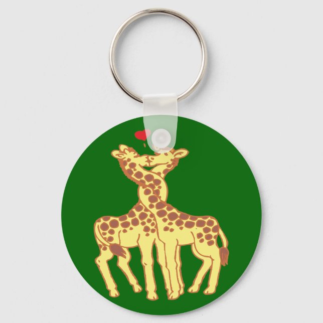 Chaveiro giraffes namorou em love girafas (Frente)