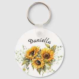 Chaveiro Girassóis Modernos Amarelo