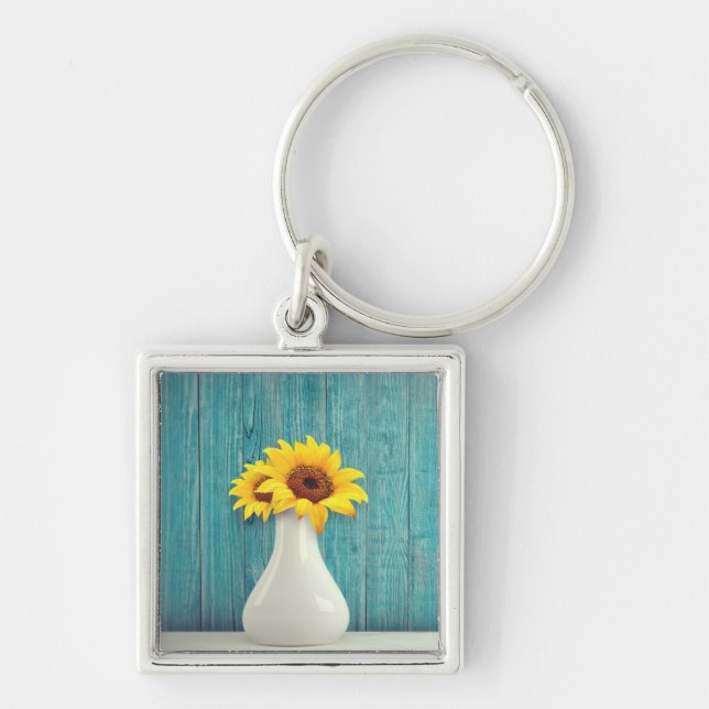Chaveiro Girassóis num vaso (Frente)
