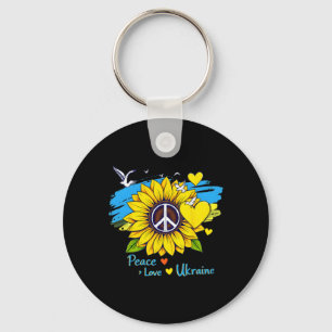 Chaveiro Girassol Bandeira Ucrânia Mapa Paz Amor Ucrânia Uc