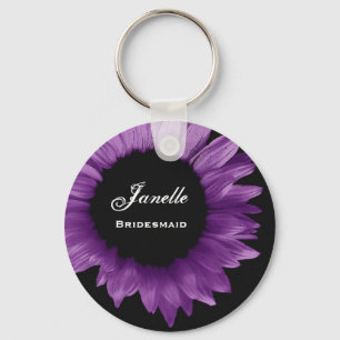 Chaveiro Girassol roxo B035 do favor do casamento da dama