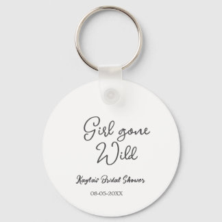 Chaveiro Girl gone wild bridal shower name date simple mini