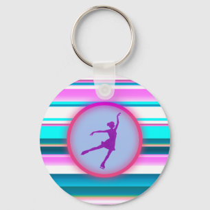 Chaveiro Girls Figure Skating Stripes