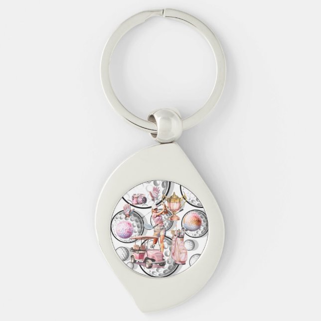 Chaveiro Girls Go Golfing (Frente)