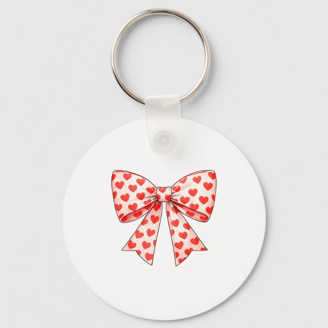 Chaveiro Girls Valentine Heart Bow Cute Valentines Day Teen (Frente)